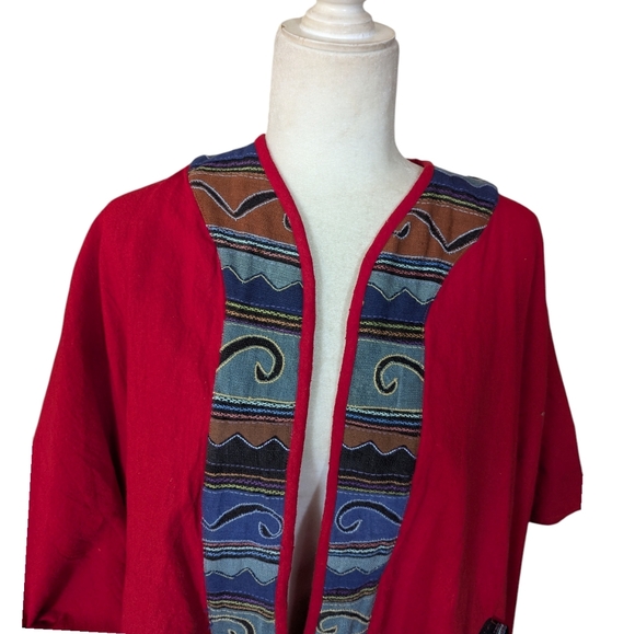 Golden Triangle People’s Art & Handicraft Cotton Tunic Embroidered Tapestry Sz L - Picture 2 of 10